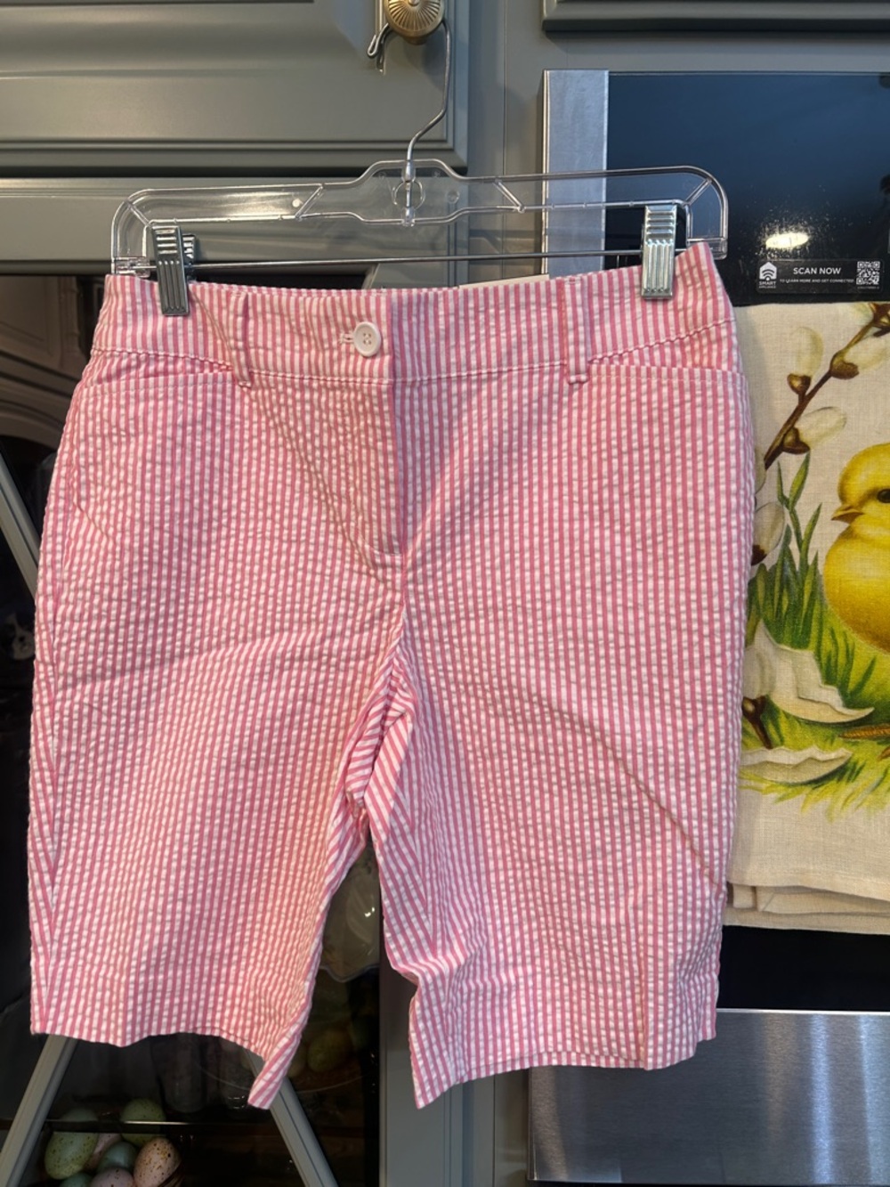 Talbots Pink and White Seersucker Women’s Shorts